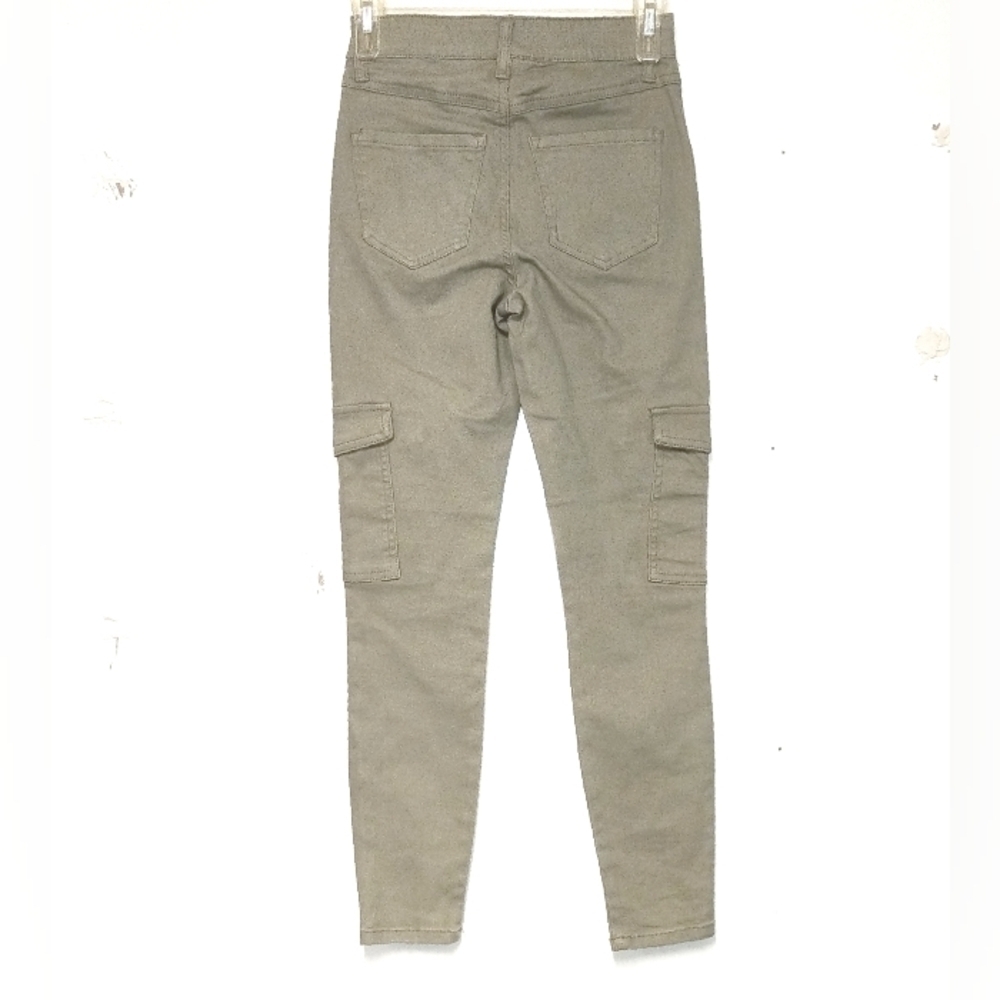 Sincerely Jules youth high rise pull on cargo jeans pants army green S: S - Picture 2 of 7